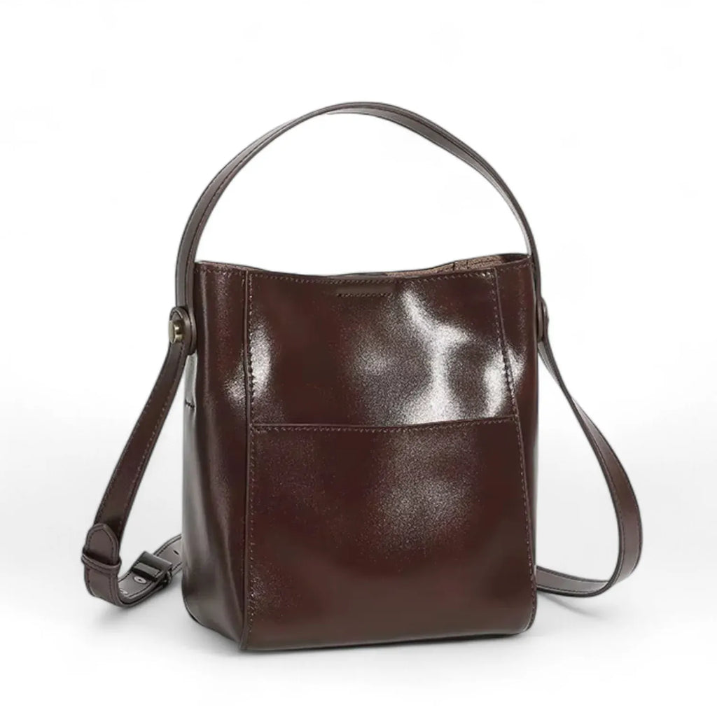 Grand sac seau cuir