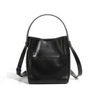 Grand sac seau cuir Noir
