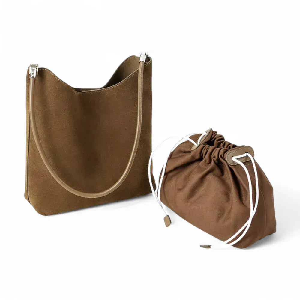 Grand sac seau en daim