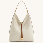 Grand sac seau en suédine Blanc / 29-12-32 cm