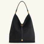 Grand sac seau en suédine Noir / 29-12-32 cm