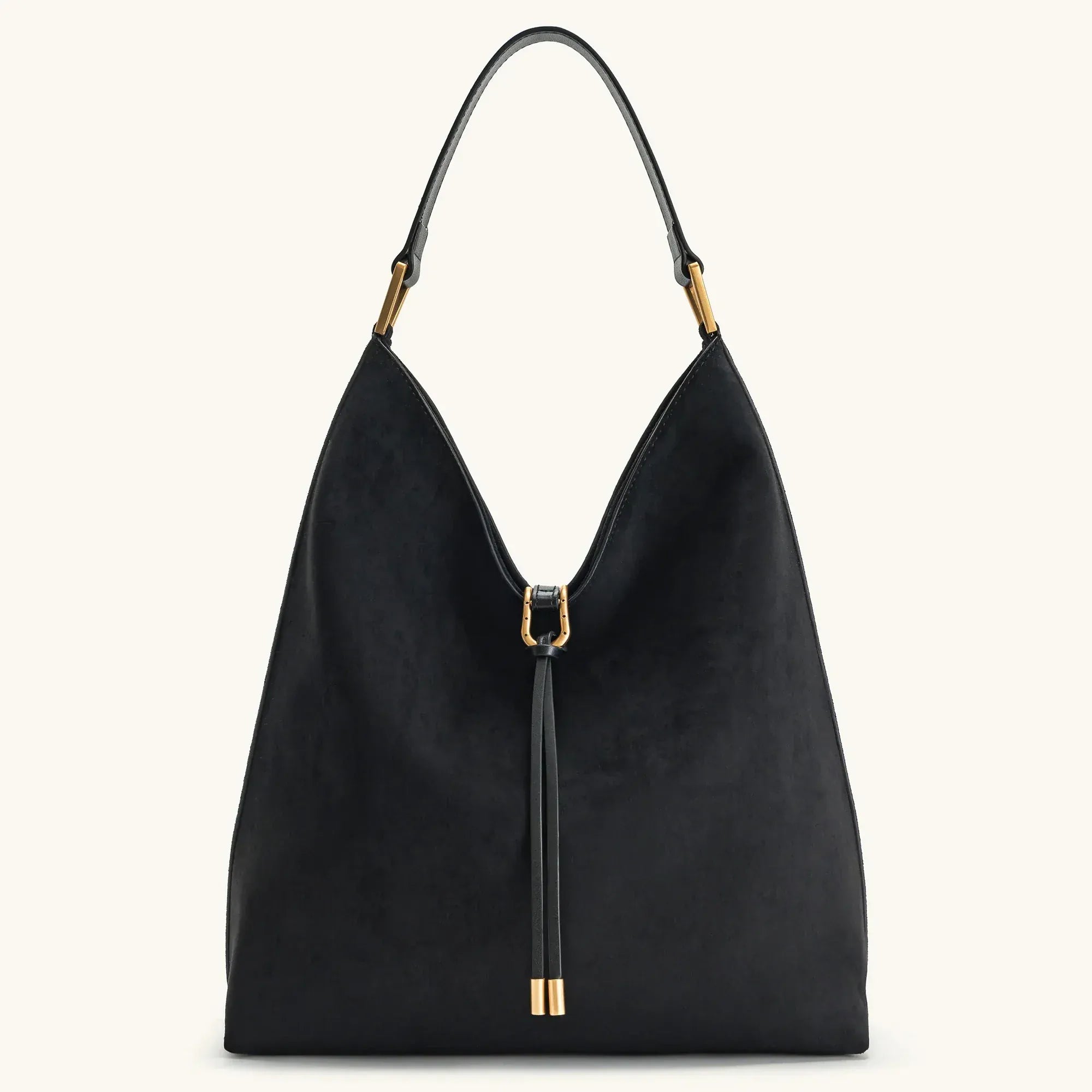 Grand sac seau en suédine Noir / 29-12-32 cm