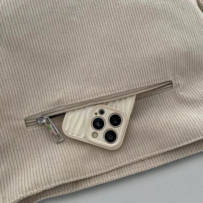 Grand sac seau en velours