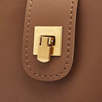 Mini sac seau en cuir vegan Marron