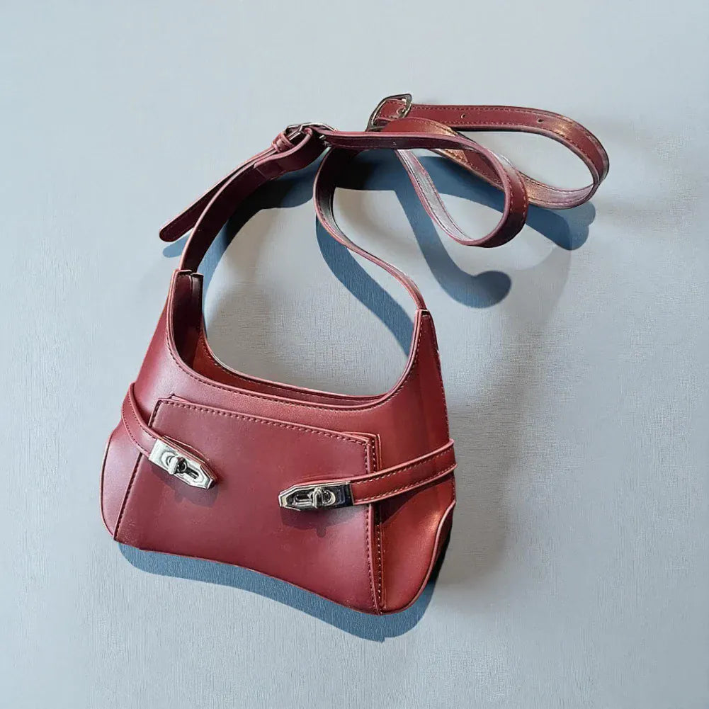 Petit sac seau structuré Rouge