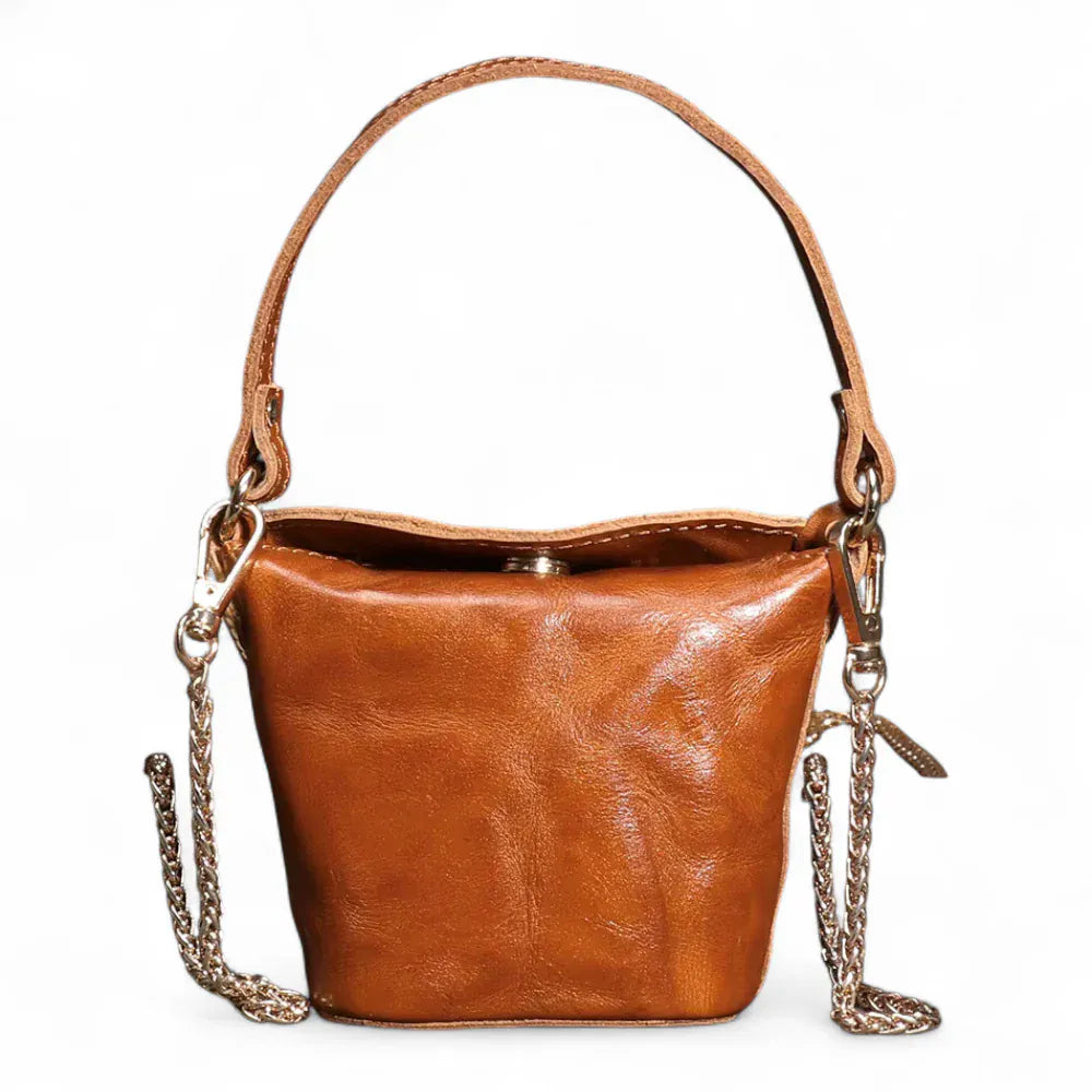 Sac seau a chaîne doré