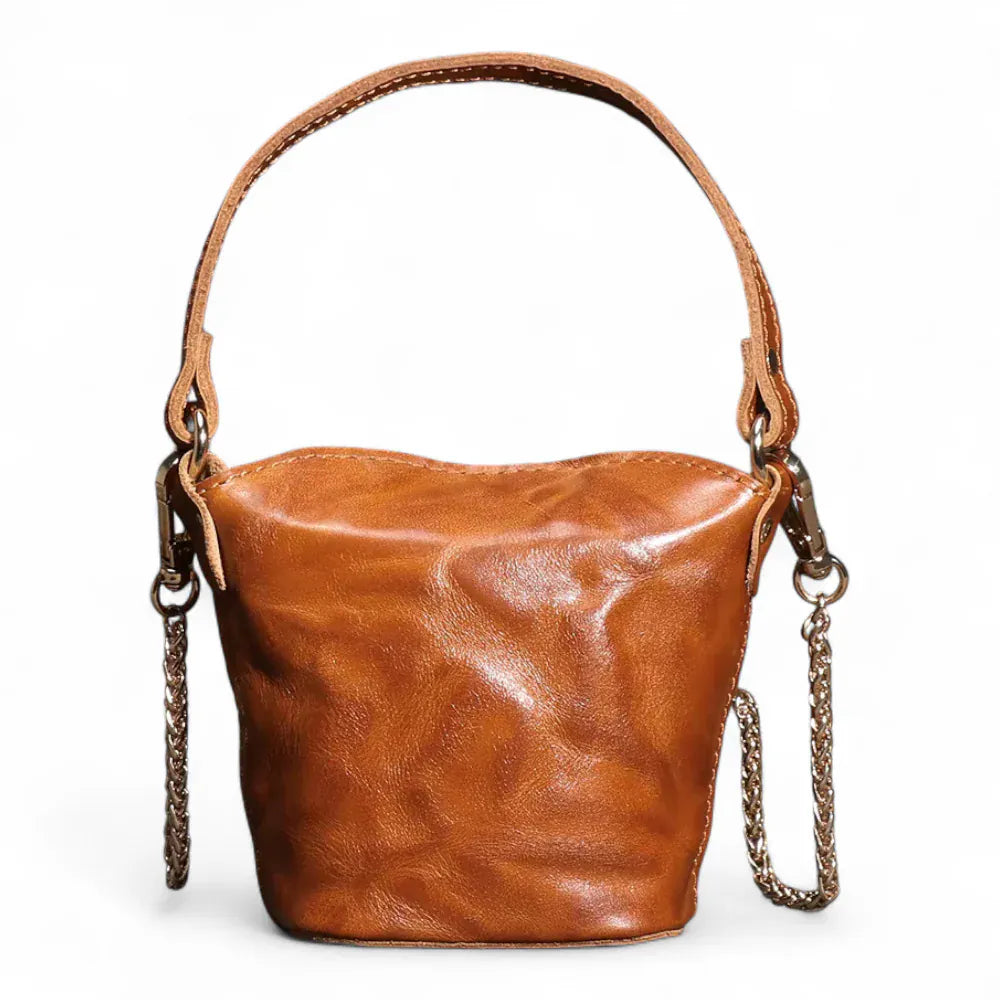 Sac seau a chaîne doré