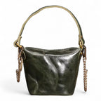 Sac seau a chaîne doré Vert