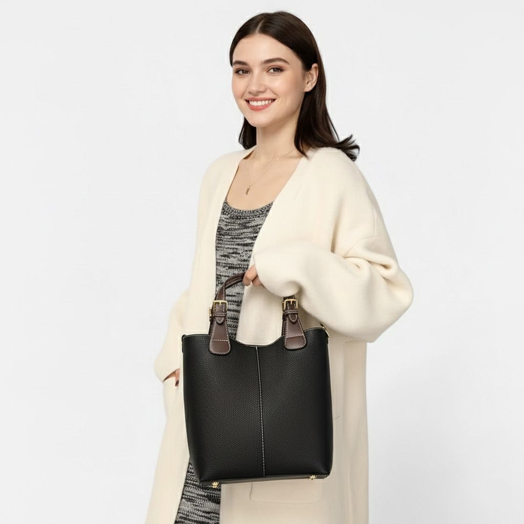 Sac seau allongé similicuir