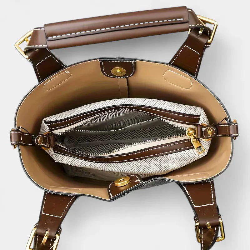 Sac seau allongé similicuir