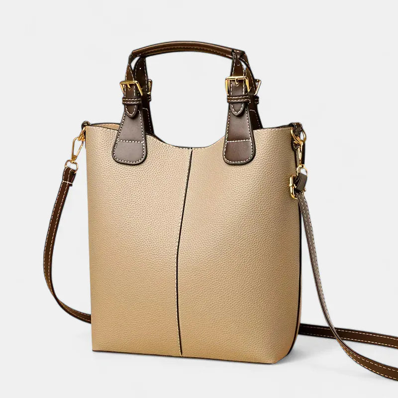 Sac seau allongé similicuir Beige