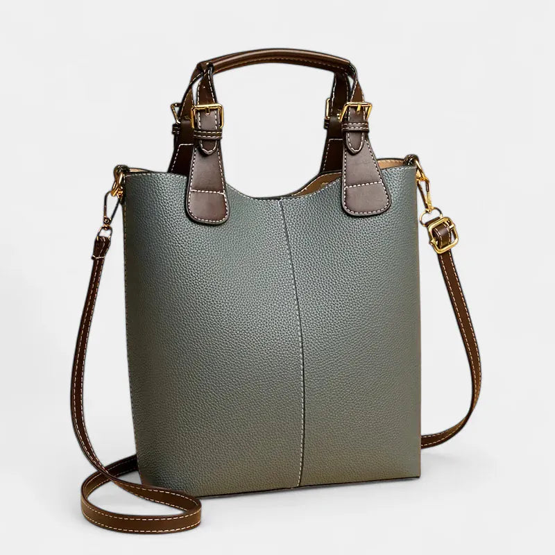 Sac seau allongé similicuir Vert