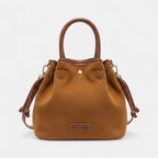 Sac seau bourse en suédine