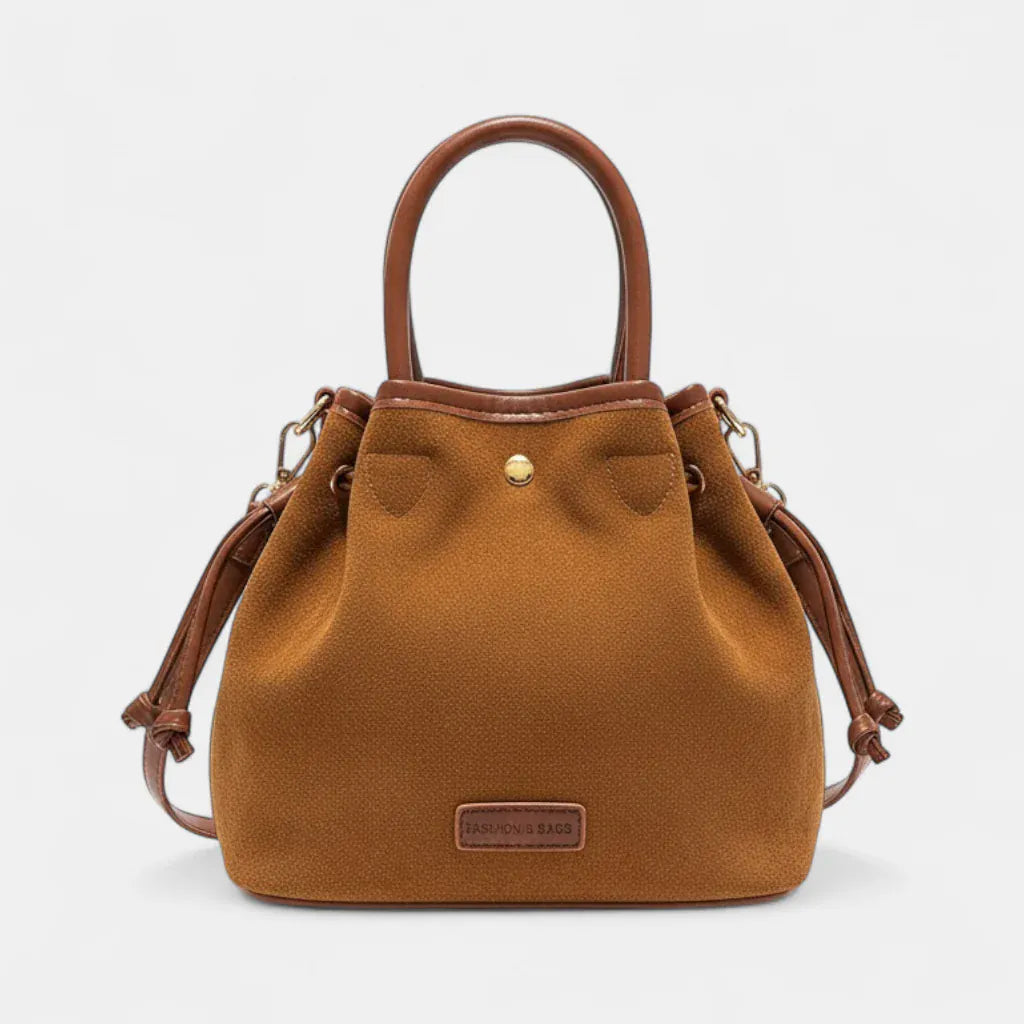 Sac seau bourse en suédine