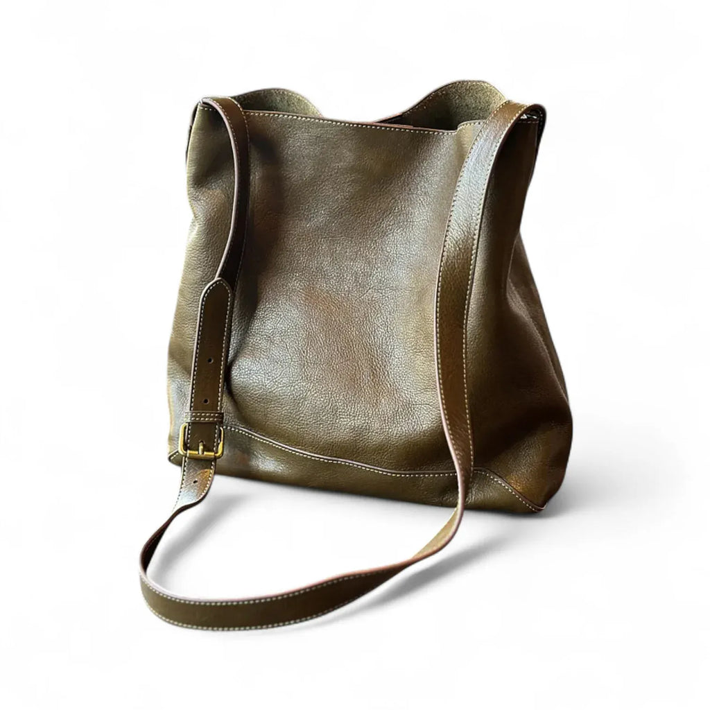 Sac seau campagne cuir