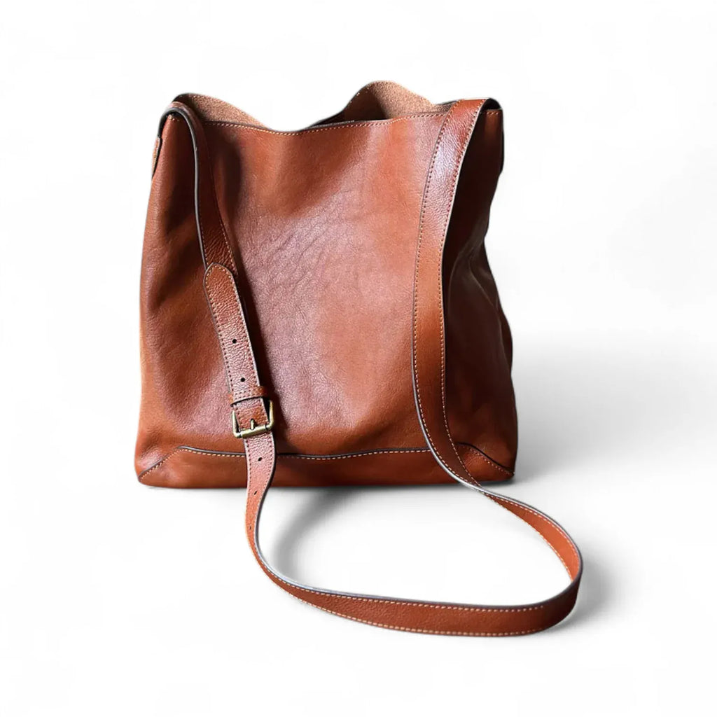 Sac seau campagne cuir Marron