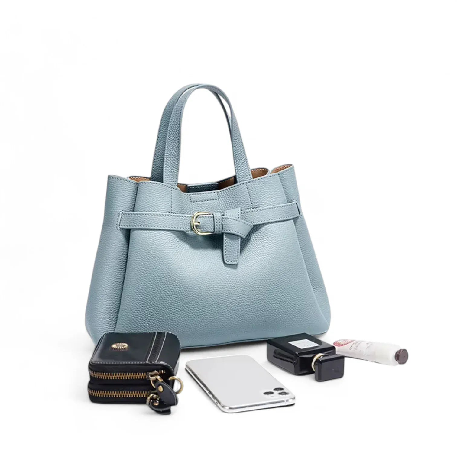 Sac seau ceinture en cuir