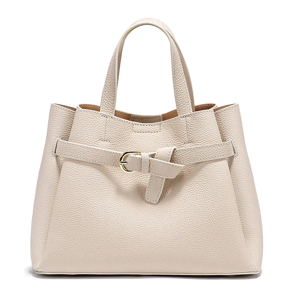 Sac seau ceinture en cuir Beige