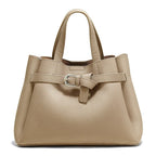 Sac seau ceinture en cuir Khaki