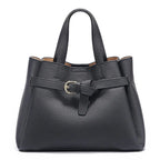 Sac seau ceinture en cuir Noir