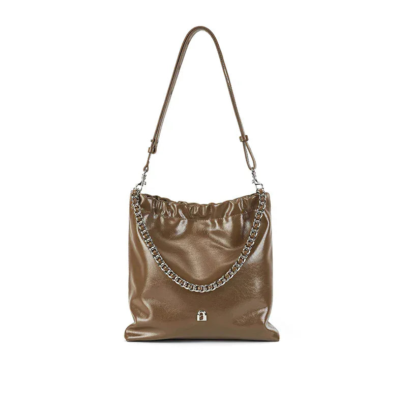 Sac seau chaine Marron