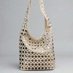 Sac seau clouté Beige