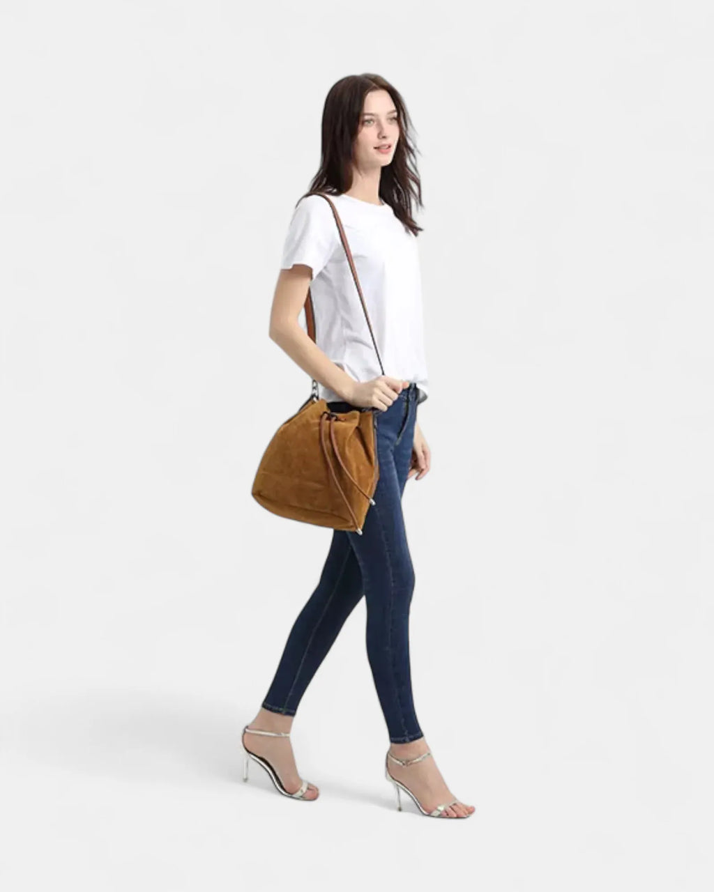 Sac seau cordon similicuir