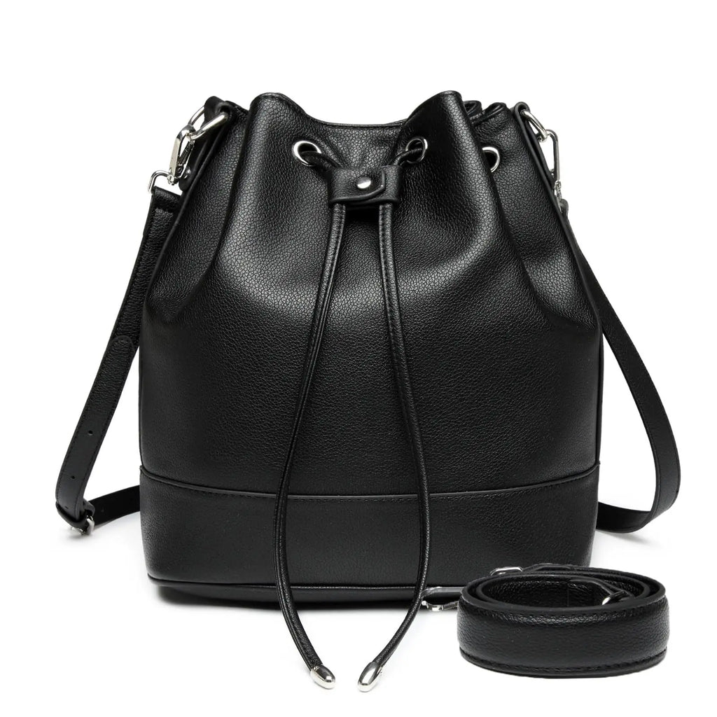 Sac seau cordon similicuir Noir