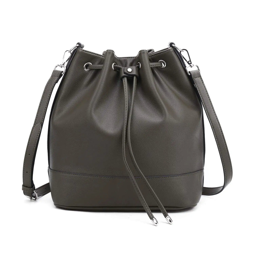 Sac seau cordon similicuir Vert