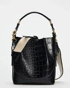 Sac seau croco noir Noir