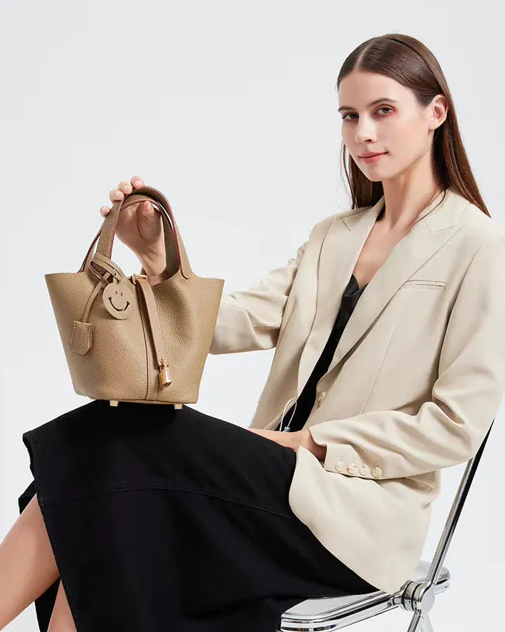 Sac seau cuir éléphant