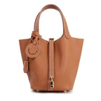 Sac seau cuir éléphant Marron / 18x24x20cm