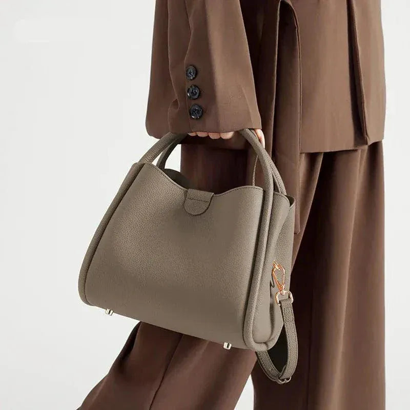 Sac seau cuir grain