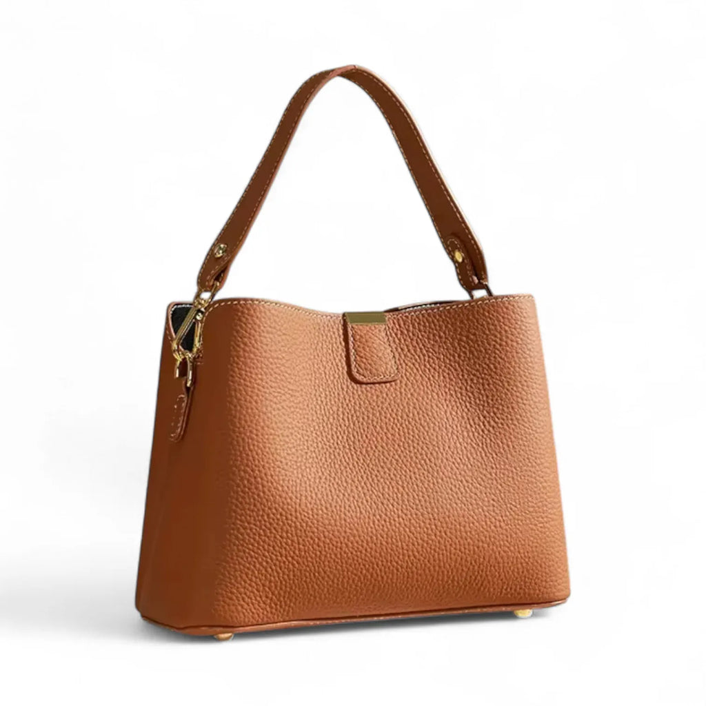 Sac seau cuir grainé