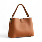 Sac seau cuir grainé