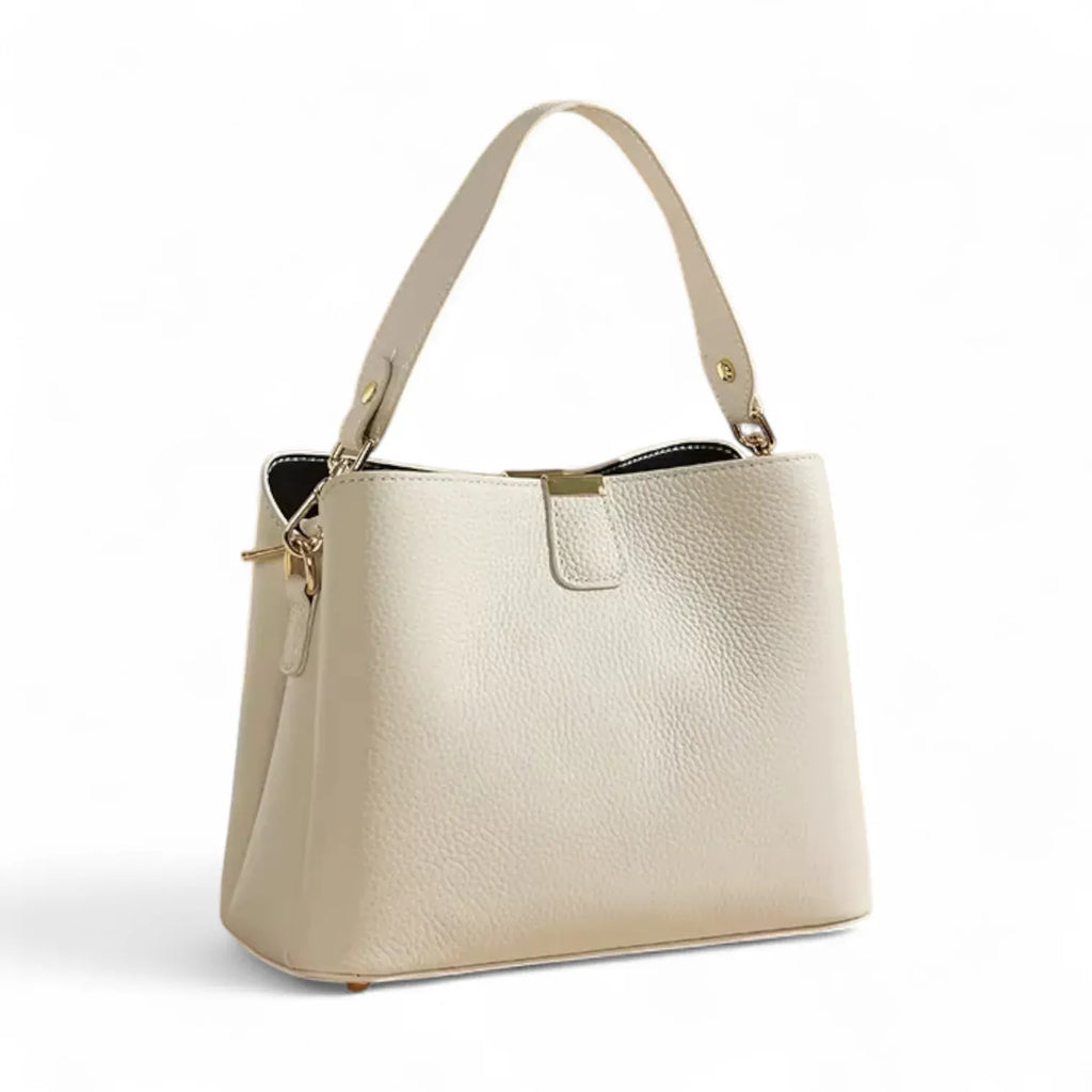 Sac seau cuir grainé