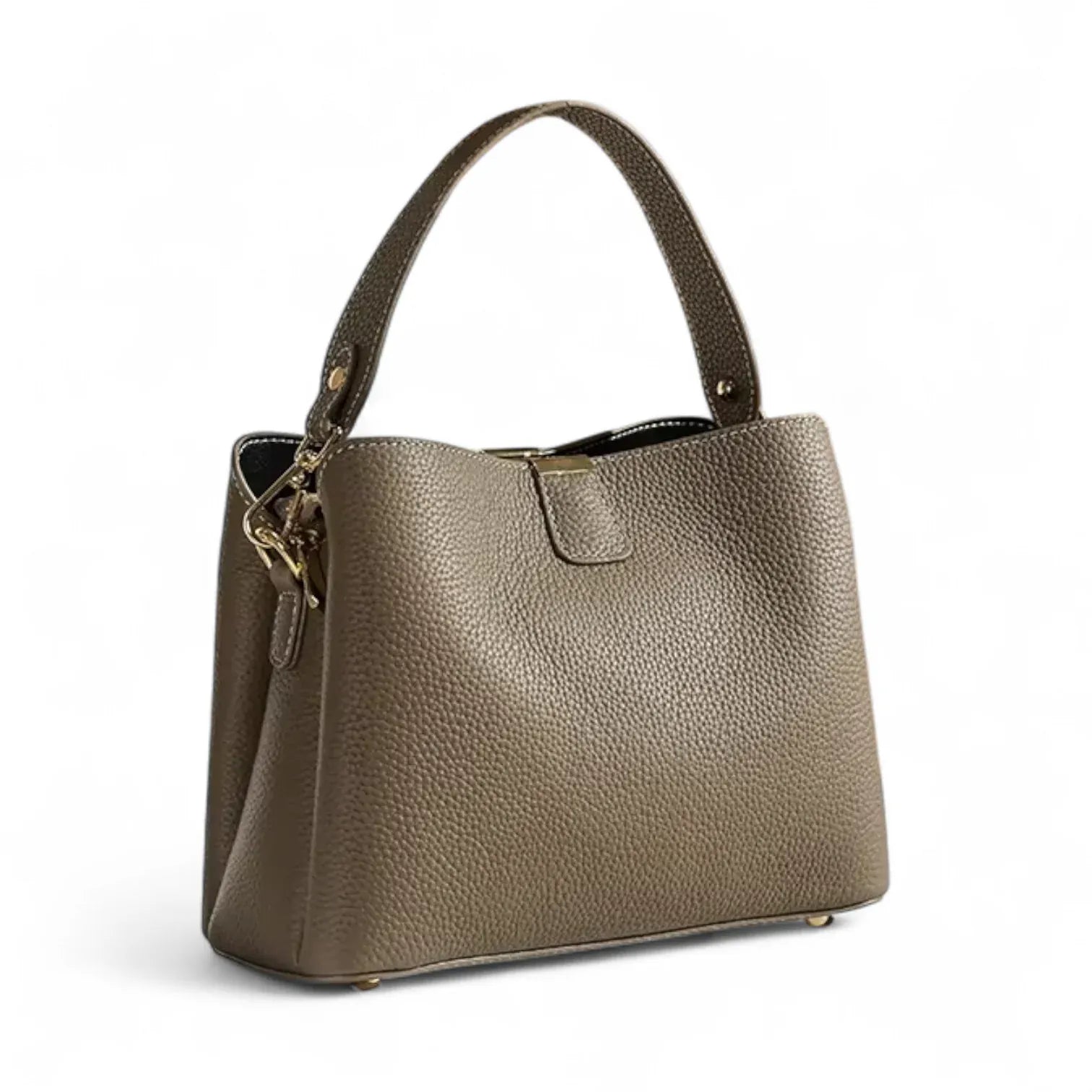 Sac seau cuir grainé