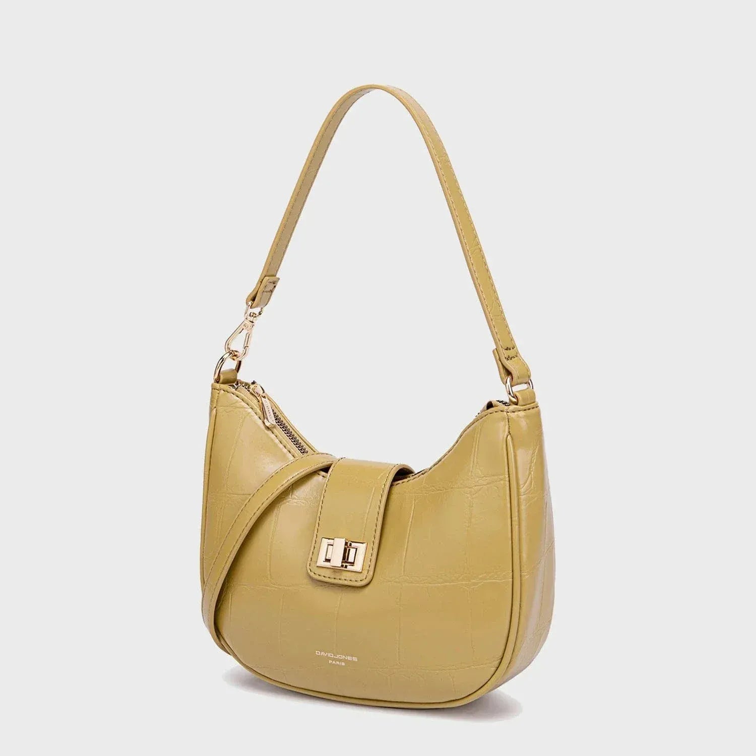 Sac seau cuir jaune