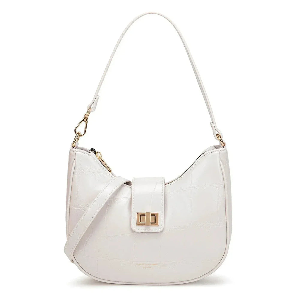 Sac seau cuir jaune Blanc