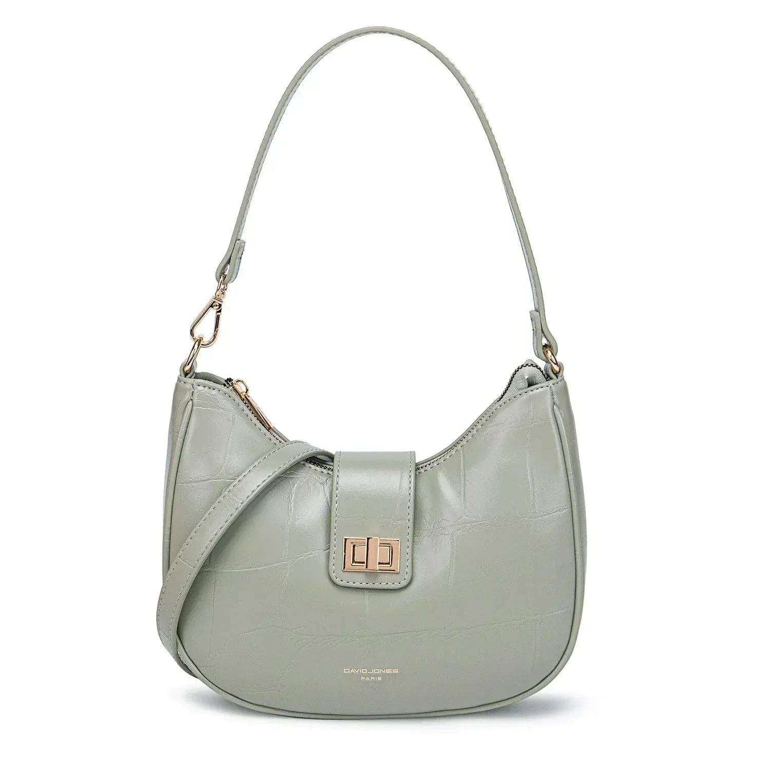 Sac seau cuir jaune Vert