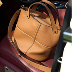 Sac seau cuir marron Marron