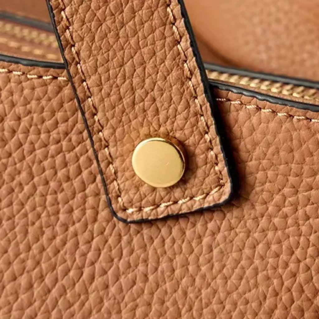 Sac seau cuir marron Marron