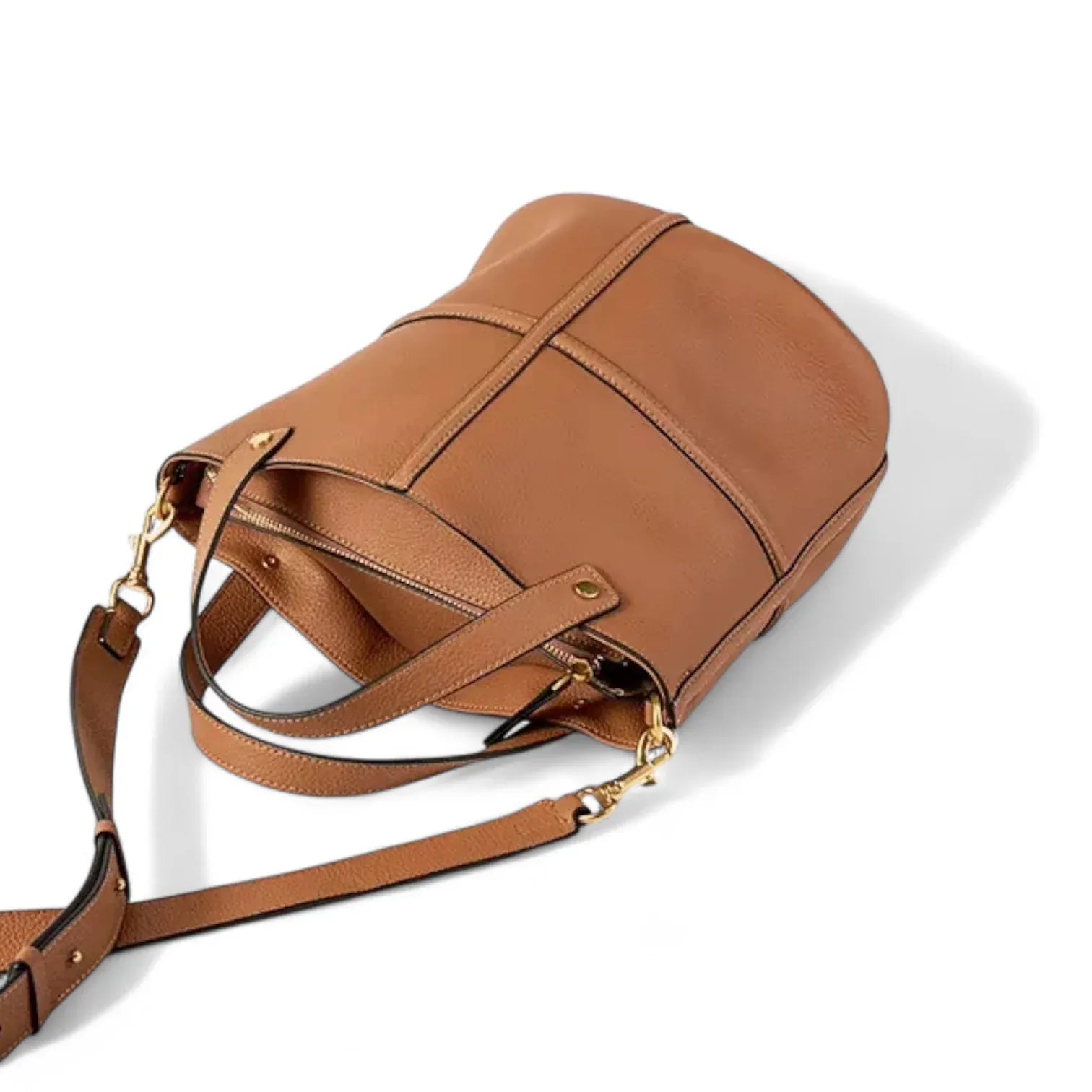 Sac seau cuir marron Marron