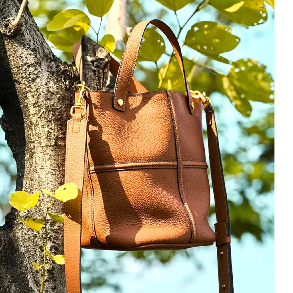 Sac seau cuir marron Marron