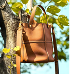 Sac seau cuir marron Marron