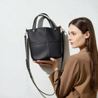 Sac seau cuir noir Noir