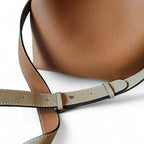 Sac seau cuir rabat arrondi