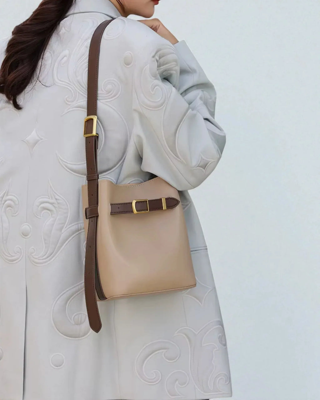 Sac seau cuir souple