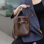 Sac seau cuir souple