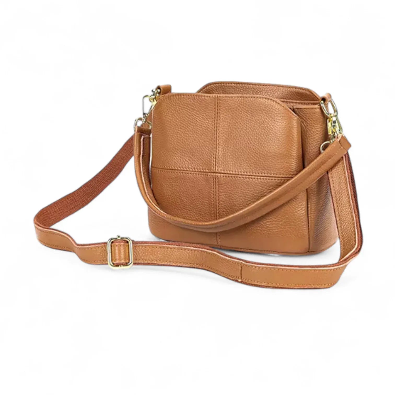 Sac seau cuir surpiqué